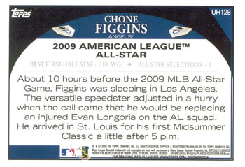 2009 Topps Updates & Highlights #UH128 Chone Figgins Back