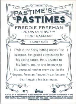 2014 Topps Allen & Ginter - Pastime's Pastimes #PP-FF Freddie Freeman Back