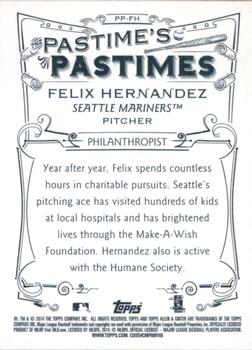 2014 Topps Allen & Ginter - Pastime's Pastimes #PP-FH Felix Hernandez Back