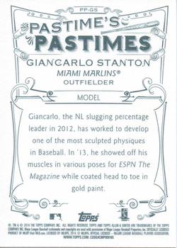 2014 Topps Allen & Ginter - Pastime's Pastimes #PP-GS Giancarlo Stanton Back