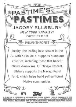 2014 Topps Allen & Ginter - Pastime's Pastimes #PP-JE Jacoby Ellsbury Back