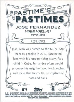 2014 Topps Allen & Ginter - Pastime's Pastimes #PP-JF Jose Fernandez Back