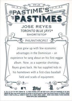 2014 Topps Allen & Ginter - Pastime's Pastimes #PP-JR Jose Reyes Back