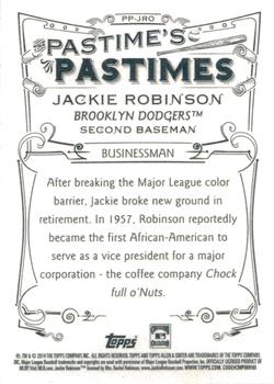 2014 Topps Allen & Ginter - Pastime's Pastimes #PP-JRO Jackie Robinson Back