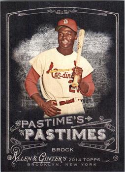 2014 Topps Allen & Ginter - Pastime's Pastimes #PP-LB Lou Brock Front