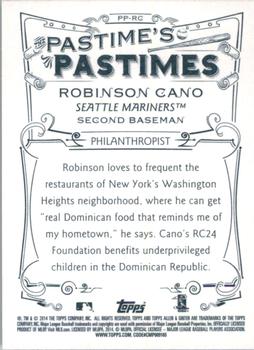 2014 Topps Allen & Ginter - Pastime's Pastimes #PP-RC Robinson Cano Back
