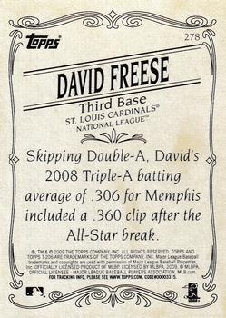 2009 Topps 206 #278 David Freese Back