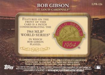 2009 Topps - Legends Commemorative Patch #LPR-126 Bob Gibson Back
