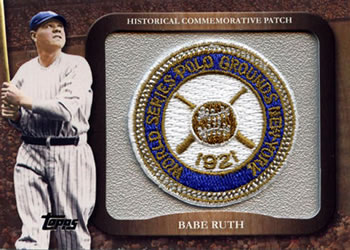 2009 Topps - Legends Commemorative Patch #LPR-1 Babe Ruth / 1921 World Series Front