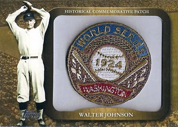 2009 Topps - Legends Commemorative Patch #LPR-54 Walter Johnson / 1924 World Series Front