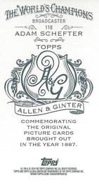 2014 Topps Allen & Ginter - Mini A & G Back #118 Adam Schefter Back