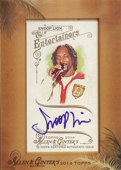 2014 Topps Allen & Ginter - Framed Mini Autographs #AGA-SDO Snoop Lion Front