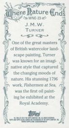 2014 Topps Allen & Ginter - Mini Where Nature Ends #WNE-23 J.M.W. Turner Back