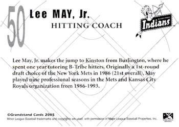 2005 Grandstand Kinston Indians #NNO Lee May Jr. Back