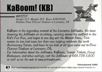 2005 Grandstand Lancaster JetHawks #NNO KaBOOM! Back