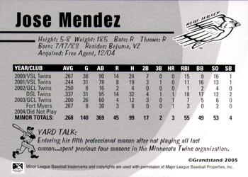 2005 Grandstand New Jersey Cardinals #NNO Jose Mendez Back
