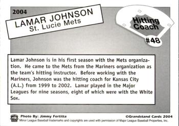 2004 Grandstand St. Lucie Mets #NNO Lamar Johnson Back