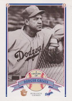1989 Los Angeles Dodgers Greats Smokey #8 Burleigh Grimes Front