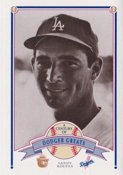 1989 Los Angeles Dodgers Greats Smokey #15 Sandy Koufax Front