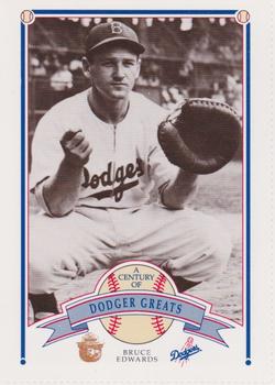 1989 Los Angeles Dodgers Greats Smokey #52 Bruce Edwards Front