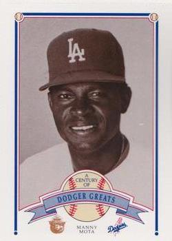 1989 Los Angeles Dodgers Greats Smokey #80 Manny Mota Front