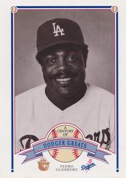1989 Los Angeles Dodgers Greats Smokey #94 Pedro Guerrero Front