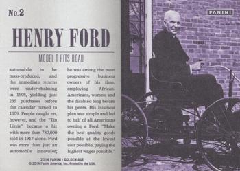 2014 Panini Golden Age - Newsmakers #2 Henry Ford Back