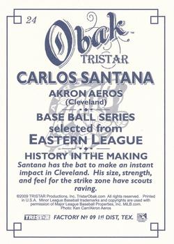 2009 TriStar Obak #24 Carlos Santana Back