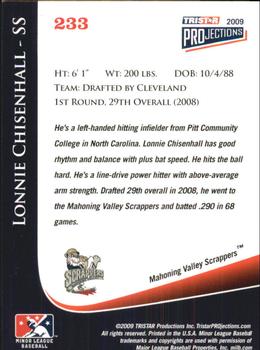 2009 TriStar PROjections #233 Lonnie Chisenhall Back