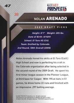 2009 TriStar Prospects Plus #47 Nolan Arenado Back