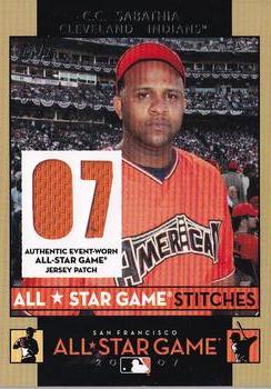 2007 Topps Updates & Highlights - All-Star Stitches #ASCS CC Sabathia Front