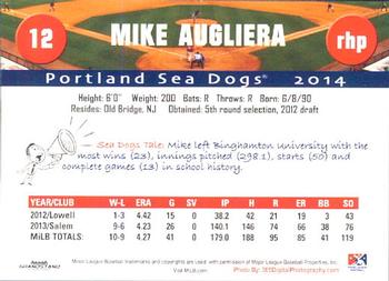 2014 Grandstand Portland Sea Dogs #NNO Mike Augliera Back