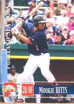 2014 Grandstand Portland Sea Dogs #NNO Mookie Betts Front