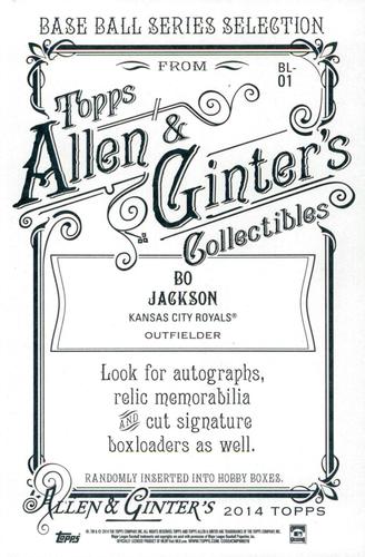 2014 Topps Allen & Ginter - Box Loaders #BL-01 Bo Jackson Back