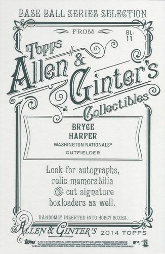 2014 Topps Allen & Ginter - Box Loaders #BL-11 Bryce Harper Back