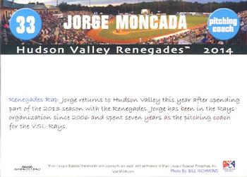 2014 Grandstand Hudson Valley Renegades #24 Jorge Moncada Back