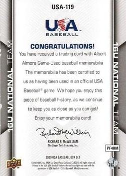 2009 Upper Deck USA Baseball Box Set #USA-119 Albert Almora Back