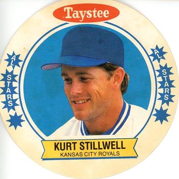 1989 Taystee Kansas City Royals Discs #8 Kurt Stillwell Front