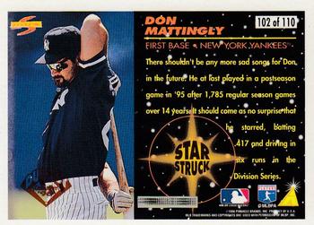 1996 Score - Dugout Collection (Series Two) #102 Don Mattingly Back