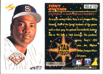 1996 Score - Dugout Collection (Series Two) #103 Tony Gwynn Back