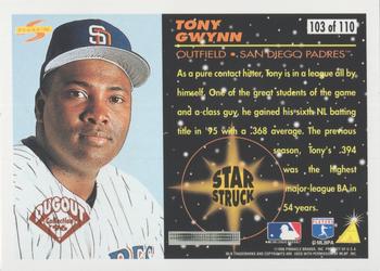 1996 Score - Dugout Collection Artist's Proofs (Series Two) #103 Tony Gwynn Back