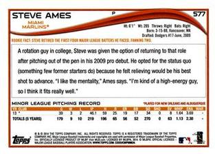 2014 Topps Mini #577 Steve Ames Back