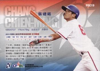 2012 CPBL - Pride of C P B L #POC19 Chien-Ming Chang Back