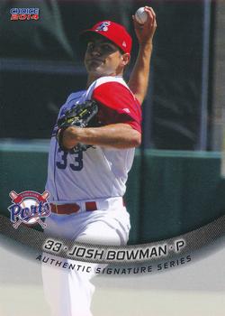 2014 Choice Stockton Ports #10 Josh Bowman Front