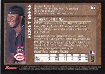 2000 Bowman - Retro/Future #65 Pokey Reese Back