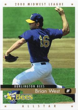 2000 Active Graphics Midwest League All-Stars #NNO Brian West Front