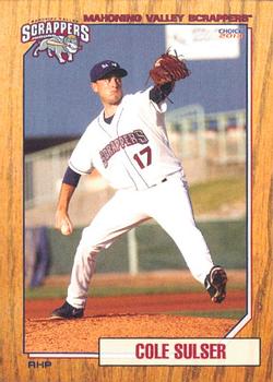 2013 Choice Mahoning Valley Scrappers #28 Cole Sulser Front