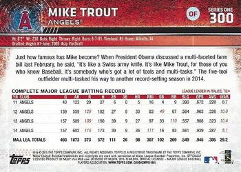 2015 Topps #300 Mike Trout Back