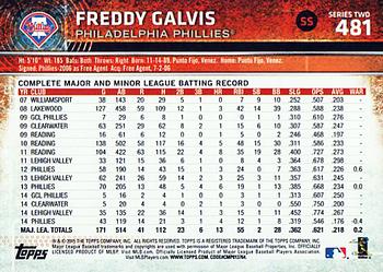 2015 Topps #481 Freddy Galvis Back