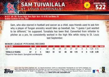 2015 Topps #522 Sam Tuivailala Back